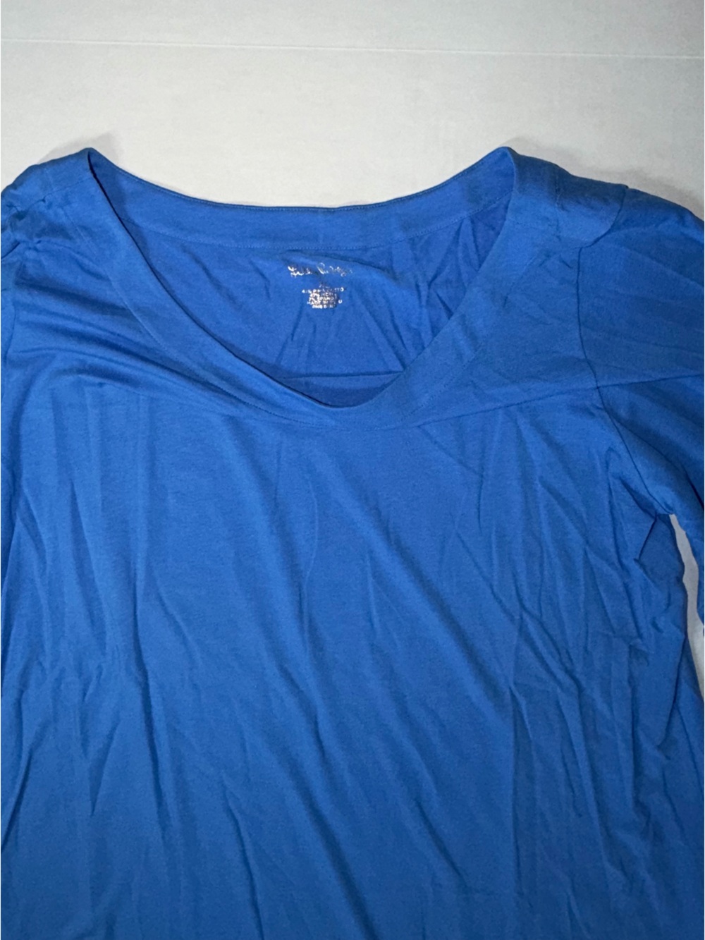 Lilly Pulitzer Blue Ruffle Sleeve Top - Picture 3 of 3